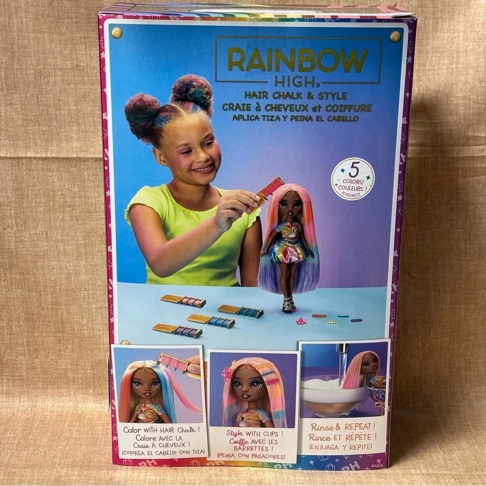 Rainbow High Hair Chalk & Style Meline - Rainbow & Gold 11